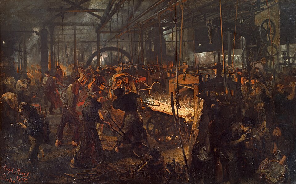Adolph Menzel — The Iron Rolling Mill — 8K digital art reproduction